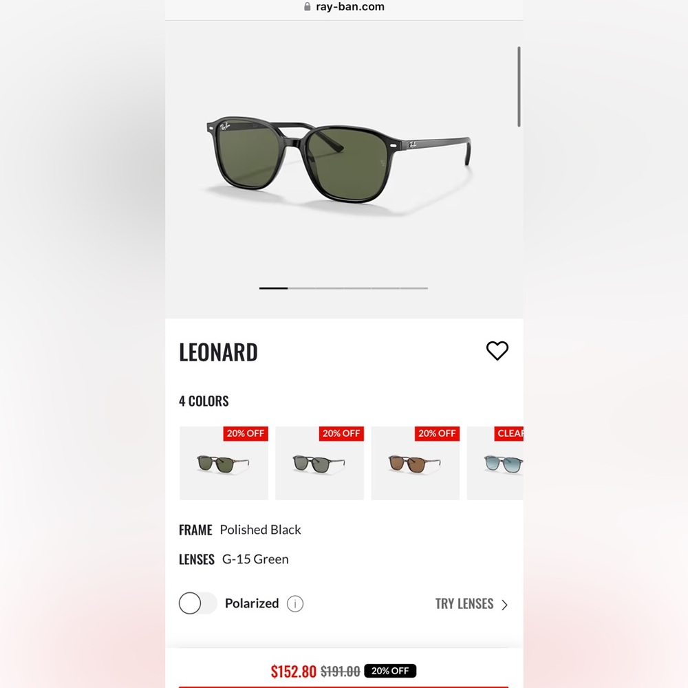 Ray-Ban Leonard Sunglasses
